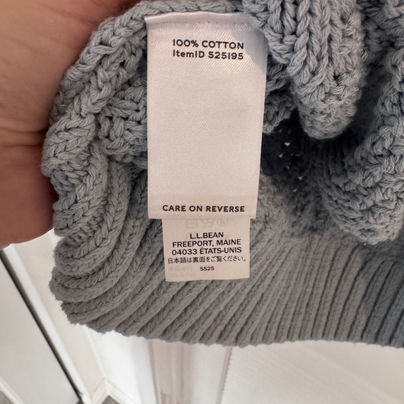 L.L. Bean Signature Cotton Fisherman Crewneck Novelty Sweater - Picture 7 of 9